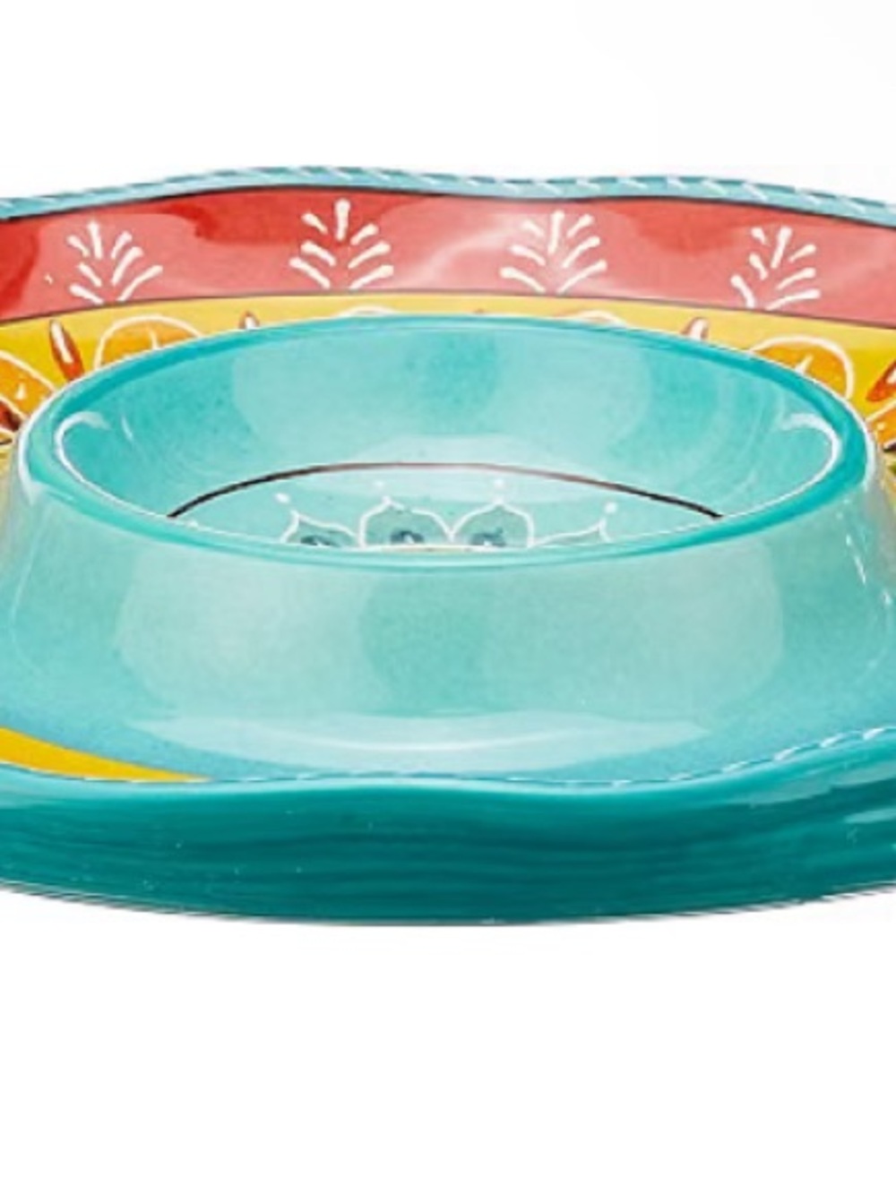 Valencia 13.25" Ceramic Chip & Dip Platter
